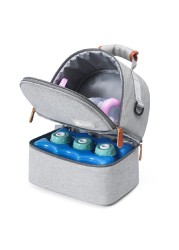 Breast Milk Baby Bottle Cooler Bag Baby Milk Freezer Bags Breast Pump Backpack Thermal Insulated Lunch Box for Women Men Kids