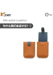 KEMY Real Leather Convenient ID Pocket Bank Credit Card Thin Card Wallet Men Cards Cash Package Bus Card Holder New