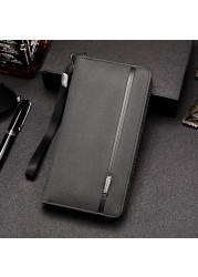 New Men Wallets Large Capacity Cell Phone Pocket Zipper Clutch Bag Male Business Purse carteira masculina coin pocket Male Purse