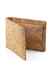 New Rustic Cork Men's Short Wallets Bifold Men's Wallet Eco Friendly Cork Billfold Card/ID Holder Luxury Business Foldable Wallet