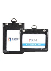 Genuine leather (cowhide) ID holder, ID card holder, vertical/horizontal airline ticket holder for airline crew