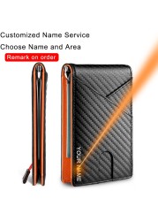 RFID Carbon Fiber Men Wallets Card Holder Slim Thin Pocket Man Magsafe Wallets Money Bags Business Black Male Wallet Walet 2022