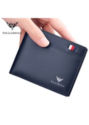 WilliamPOLO Men's Card Holder Genuine Leather Bifold, WilliamPOLO Men's Card Holder Genuine Leather Bifold