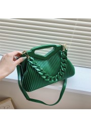 Top Brand Triangle Handbag Designer Pleated Shoulder Bag For Women Small Handbags High Quality Crossbody Bag Satchels Hobo Bags