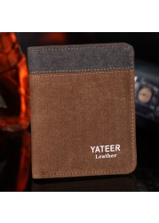 men wallets coin purse wallets for men with checkbook holder soft card case classic canvas man wallet money bag purses