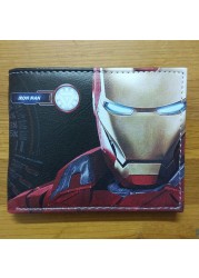 Disney Marvel Avengers Iron Man Spider-Man give boys birthday gifts anime cartoon short two fold wallet purse