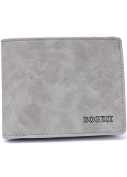 New Fashion Men Wallets Leather ID Card Holder Coin Purse Clutch Pockets With Zipper Men Wallet With Coin Bag Gift 2022