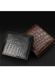 Crocodile Genuine Leather Wallet Luxury Design Clutch Wallet for Men High Quality Wallet Brown Black Crocodile Bifold