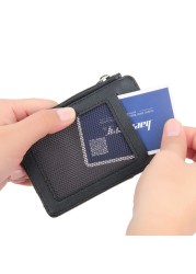 Men Small Credit Card Holder PU Leather Wallet Male Travel Slim Casual Money ID Card Coin Purse Change Business Pocket