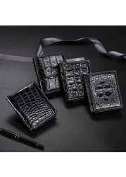 Luxury Genuine Crocodile Wallet Men Fashion Brand Design Leather Small Wallet Fashion Crocodile Skin High Quality Short Wallet