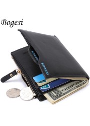 Bogesi - Men's Zipper Wallet, Men's Zipper Wallet, Famous Brand Small Wallet