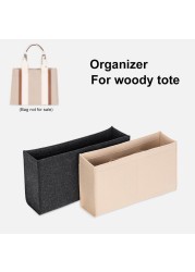 For Woody Tote Inner Storage Bag, Purse Organizer Insert, Felt Makeup Linner Bags Zipper, Women's Luxury Handbag Tote Shaper