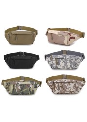 Men Fanny Pack Chest Shoulder Bag with 3 Pockets Nylon Unitary Waist Bag