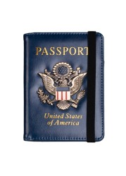 USA USA RFID Men Passport Wallet Cover Holder