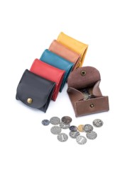 Adult Kids Small Coin Purse Earphone Holder Bag for Women Men PU Leather Small Purse Change Organizer Bag 6 Colors