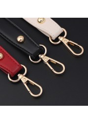 1pc 27cm PU Leather Wallet Straps Short Handbag Handle Strap DIY Replacement with Metal Buckets Purse Making Supplies Accessories