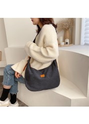 2022 Women Retro Messenger Bag Canvas Handbags For Girls Zipper Solid Leather Patchwork Casual Tote Large Shoulder Shopping Bag