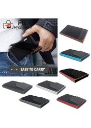 Anti-theft Automatic ID Card Holder Portable Aluminum Protective Bank Credit Card Storage Bag Smart Quick Release Wallet