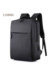 Men's Multifunctional Oxford Fabric Backpack Water Resistant 13 Inch Student School Bag With USB Charger Unisex 2021