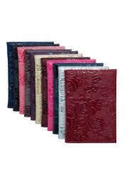 Hot Sale Red 3D Embossed Rose PU Leather Women Passport Holder Embossing Passport Cover Credit Card ID Bag