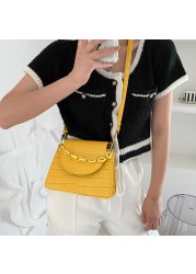 Ladies Bags With Crocodile Pattern Print Tailored Mini Small Bags PU Leather Shoulder Crossbody Bags