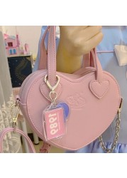 Xiuya Japanese Handbag for Girls Small Cell Phone Women Shoulder Bag Female Kawaii Cute Heart Lolita Crossbody Bag Women 2022