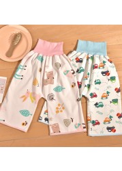 Prevent Baby Bedwetting Pure Cotton Baby Skirt To Prevent Urine Leakage 2 in 1 Toilet Learning Pants Reusable Washable Skirts