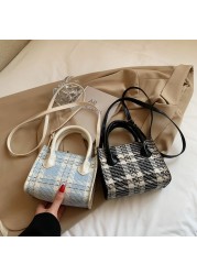 Vintage Women Shoulder Bags Fashion Plaid Pattern Casual Ladies Bags Outdoor Purse Shoulder Messenger Bags