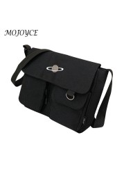 Fashion Student Zipper Crossbody Bags Solid Color Shoulder Bags Casual Ladies Bags Canvas Messenger Bags