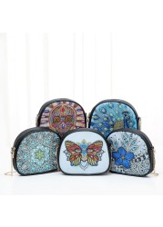 Diamond Mosaic PU Leather Women Shoulder Bags Mosaic Drill Reusable Eco-friendly Embroidery Storage Bag Shopping Bag