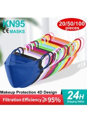 KN95 ffp2fan masks FFP2 Mascarillas Beauty Fashion Mascherina ffpp2 Effective protection kn95 fish mask fpp2 mascarilla de color