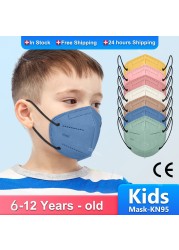 6-12 years old kids cubrebocas kn95 mascarillas ninos ffp2 mascarilla fpp2 homology ada infantil kn 95 security protection mask