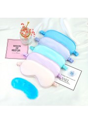 Gel Ice Silk Bag Sleep Mask Ice Hot Compress Relieve Fatigue Remove Dark Circles Eyes Spa Sleep Luminous Eye Mask Eyeshade