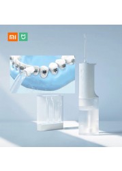 Xiaomi Mijia Electric Oral Irrigator Water Silkworm 200ml Dental Irrigator with IPX7 Waterproof, and 4pcs Irrigator Irrigator