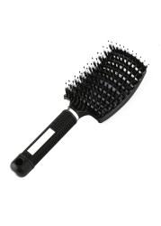 Scalp Massage Comb For Women, Bristles And Nylon, For Wet Or Curly Hair, Detangling Hair, For Hairdressing Salon