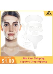 Reusable Silicone Wrinkle Removal Sticker Face Forehead Neck Eye Sticker Pad Anti Aging Patch Face Lifting Mask Skin Care Tools