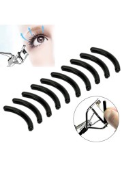 10pcs Silicone Eyelash Curler Replacement Pads Black Easy Replacement High Elastic Rubber Pad Eyelash Curler Replacement Pads