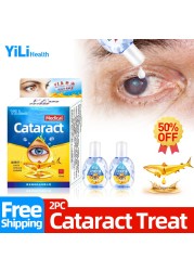 15ml Eye Drops For Cataract Treatment Eyes Cod Liver Oil Cool Cleaning Drop Remove Eyeball Fatigue Injured Eyes Toxin