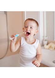 Seago Children Sonic Electric Toothbrush Lamp Battery Power Light Smart Timer Waterproof IPX7 Replacement Dupont Brush Head SG513