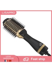 LISAPRO 2 in 1 One Step Hair Dryer and Volumizer Hair Straightener Hot Air Brush Hair Curler Hair Beauty and Health Styling