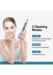 AZDENT HF-5 Oral Irrigator Portable Water Dental Flosser USB Rechargeable Water Jet Floss Tooth Pick 5 Jet Tip 300ml 3 Models