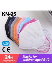 10-100pcs kids mask kn95fan kids ffp2fan child ce masque washable children fabric mask fpp2 kn95 mascarillas niños