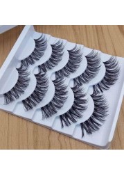 5 Pairs Makeup Handmade Natural Long Volume False Eyelashes Eye Lashes Extensions False Eyelashes