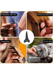 10pcs Hair Pick Tools Metal Parting Loop Hair Cutting Comb for Hair Braiding Weaving Curling Hair Styling