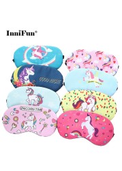 Cartoon Unicorn Sleep Mask Cool Breathable Men Women Lovely Shading Sleeping Eye Mask Adult Children Sleeping Aid Eye Patches Cover