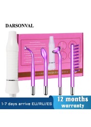 Darsoval high frequency facial machine for hair facial electrotherapy wand argon acne treatment d arsonval skin care