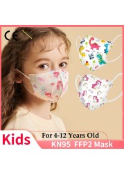 Kn95 Masks Kids N95 Breathing Mascara Cute Animal Cartoon Printed Mascarilla Fpp2 Homology Ada Boys Girls Kids Kn95 Face Mask