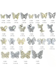 Nail Art Butterfly Jewelry 3D Super Flash Rhinestone Nail Decoration Opal Bow Zircon Rhinestone Butterfly Shape