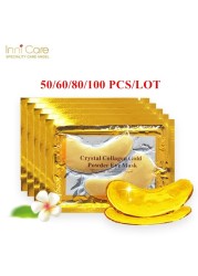 InniCare 50/60/80/100pcs Crystal Collagen Golden Eye Mask Dark Circles Acne Beauty Patches for Eye Skin Care Korean Cosmetics