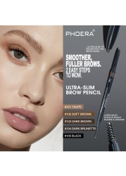 PHOERA 5 Color Natural Long Lasting No Blooming Double Ended Eyebrow Pencil Waterproof Sweatproof No Fading Eyebrow Pen TSLM1